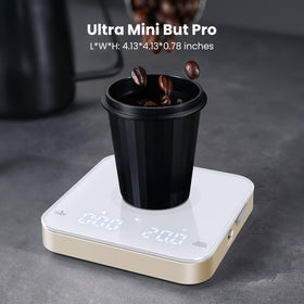 Maestri House Mini Coffee Scale on an espresso machine for exact dosing