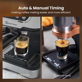 Portable Maestri House mini coffee scale fits small setups for espresso and pour over