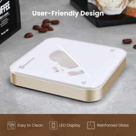 Maestri House Mini Coffee Scale mute function for quiet mornings