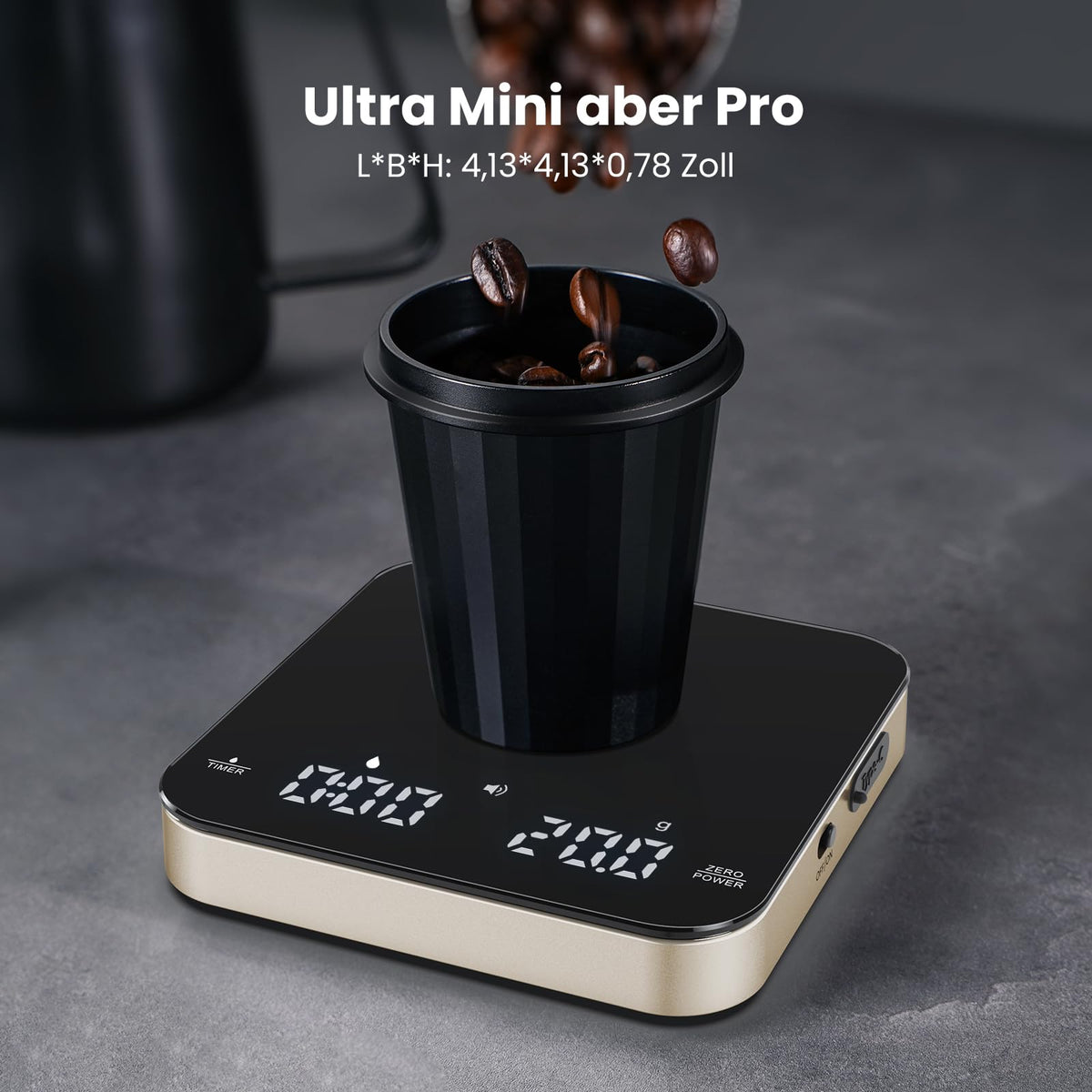 Maestri House mini coffee scale top view showing compact design.