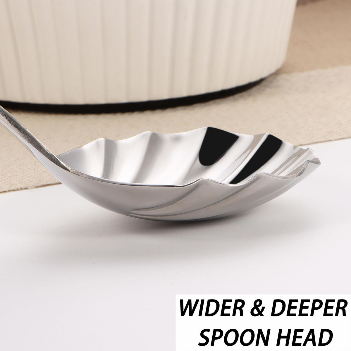 Mafier dishwasher-safe serving spoons simplify cleanup after meals