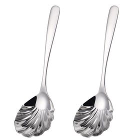 Mafier large serving spoon pair in durable stainless steel for buffets