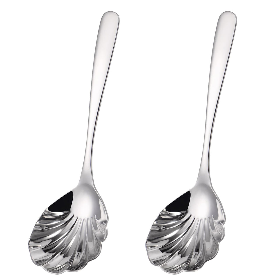 Mafier large serving spoon pair in durable stainless steel for buffets