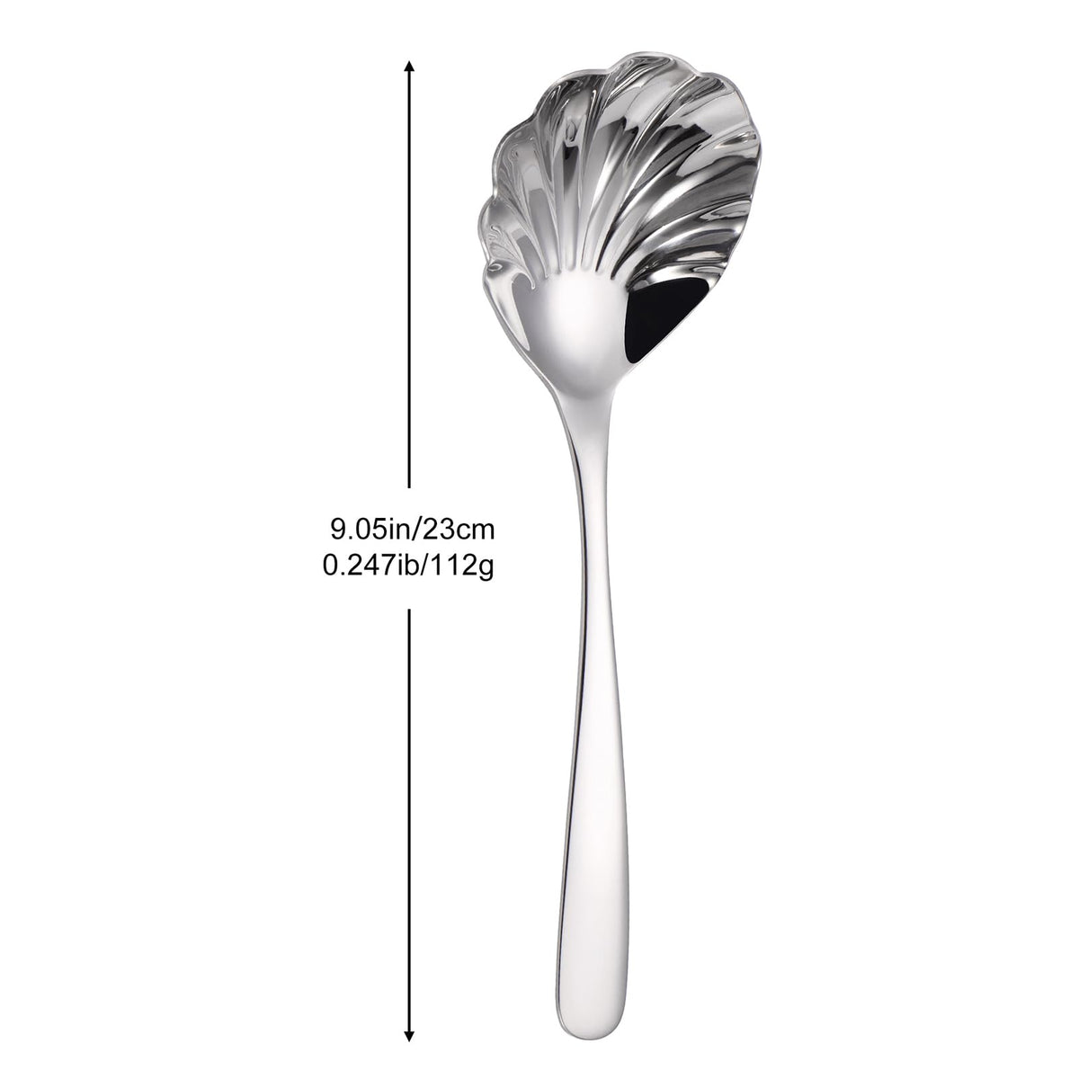Mafier serving utensils showcase shell-shaped head for elegant presentation