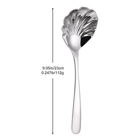 Mafier serving utensils showcase shell-shaped head for elegant presentation