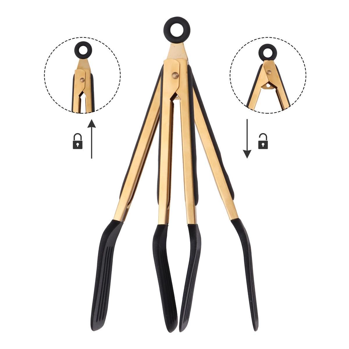 Mafier 11-inch spatula tong with silicone tips for easy flipping.