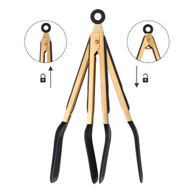 Mafier 11-inch spatula tong with silicone tips for easy flipping.