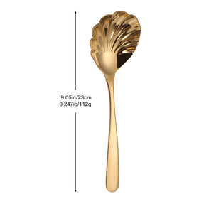 Mafier two-pack serving spoons provide durable stainless steel service.