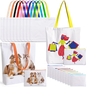MAFYE 20-pack sublimation tote bags ready for customization