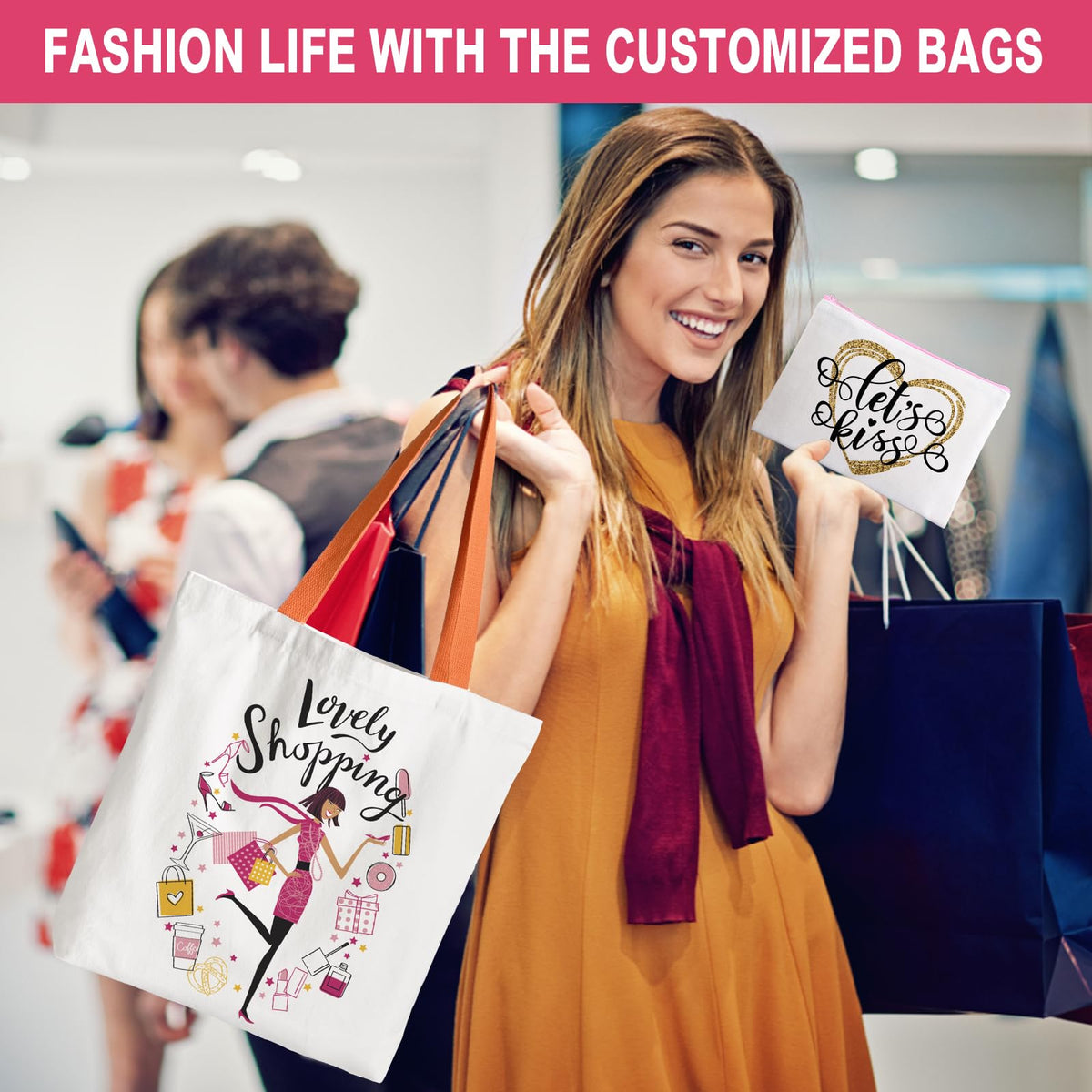MAFYE canvas zipper pouches in bold colors for organization