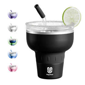 Magcheer 16oz cocktail tumbler with lid for spill-safe poolside sipping