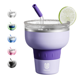 Magcheer 16 oz cocktail tumbler with lid and straw for portable, stylish entertaining.