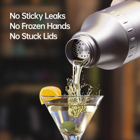 Magcheer hybrid shaker showcasing integrated jigger top for precise pours.