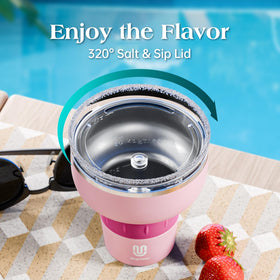 MagCheer pink 16oz Margarita tumbler designed for a durable outdoor experience.