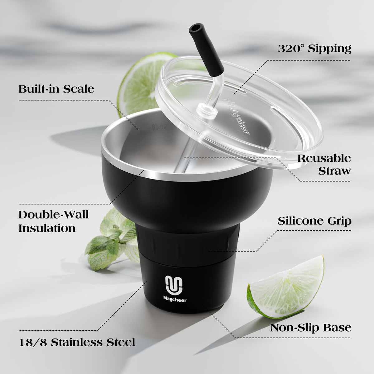 Magcheer stainless steel insulated tumbler keeps drinks cold outdoors