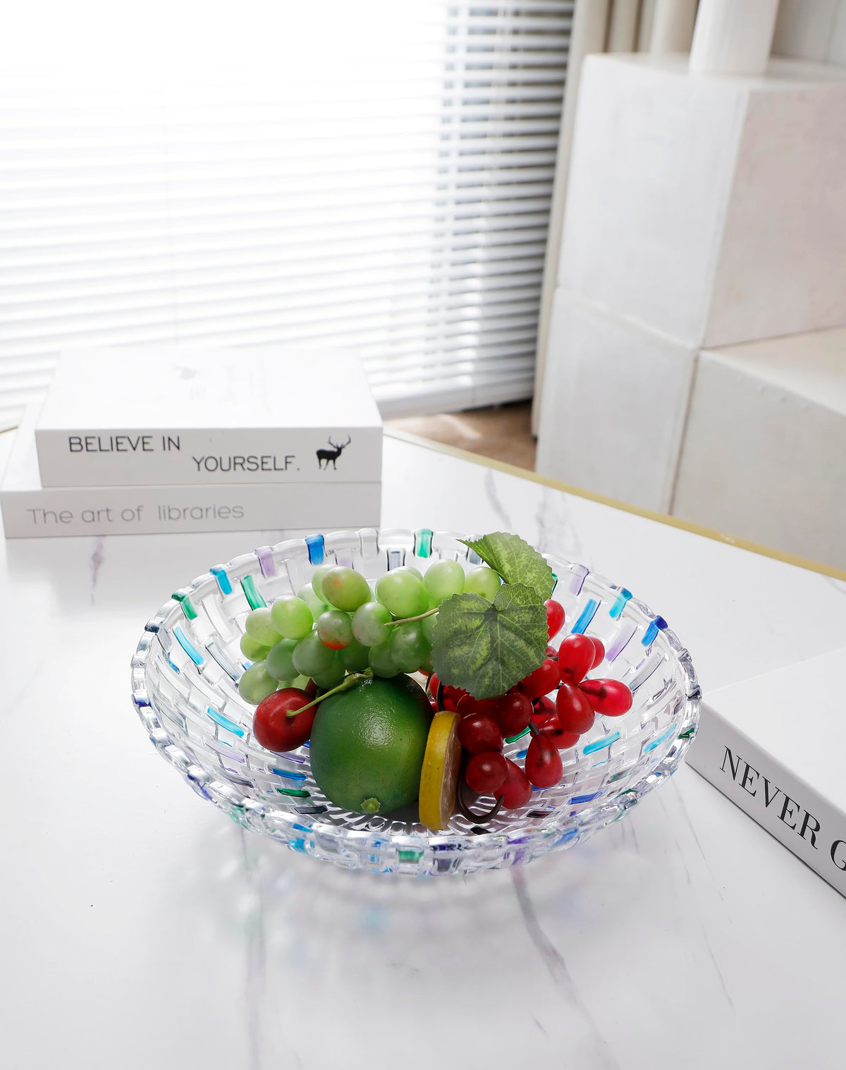 MAGCOLOR blue woven glass salad bowl enhances daily meals