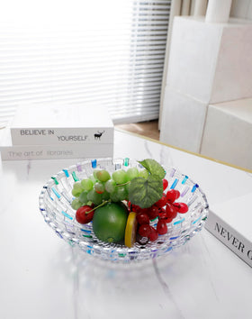 MAGCOLOR blue woven glass salad bowl enhances daily meals