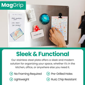 MagGrip durable plate withstands moisture and daily kitchen use.