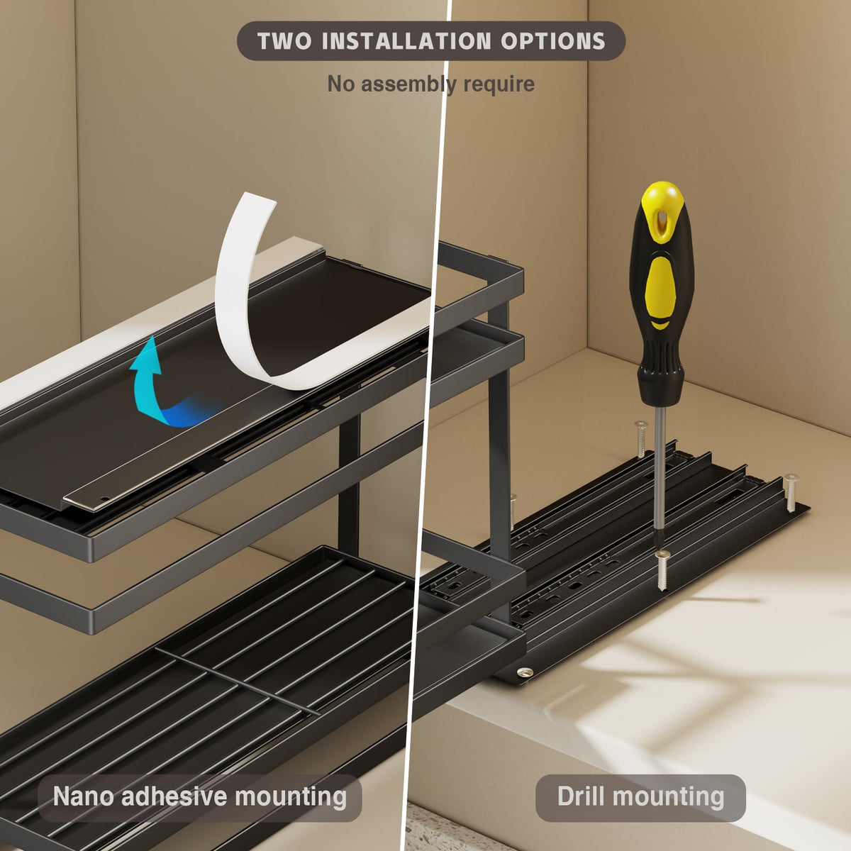 Magheo frameless cabinet fit note ensuring a smooth slide-out in compatible units.