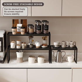 Magheo metal spice rack with rust-resistant coating supports heavier loads.