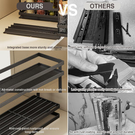 Magheo no-assembly spice rack with drill-free adhesive