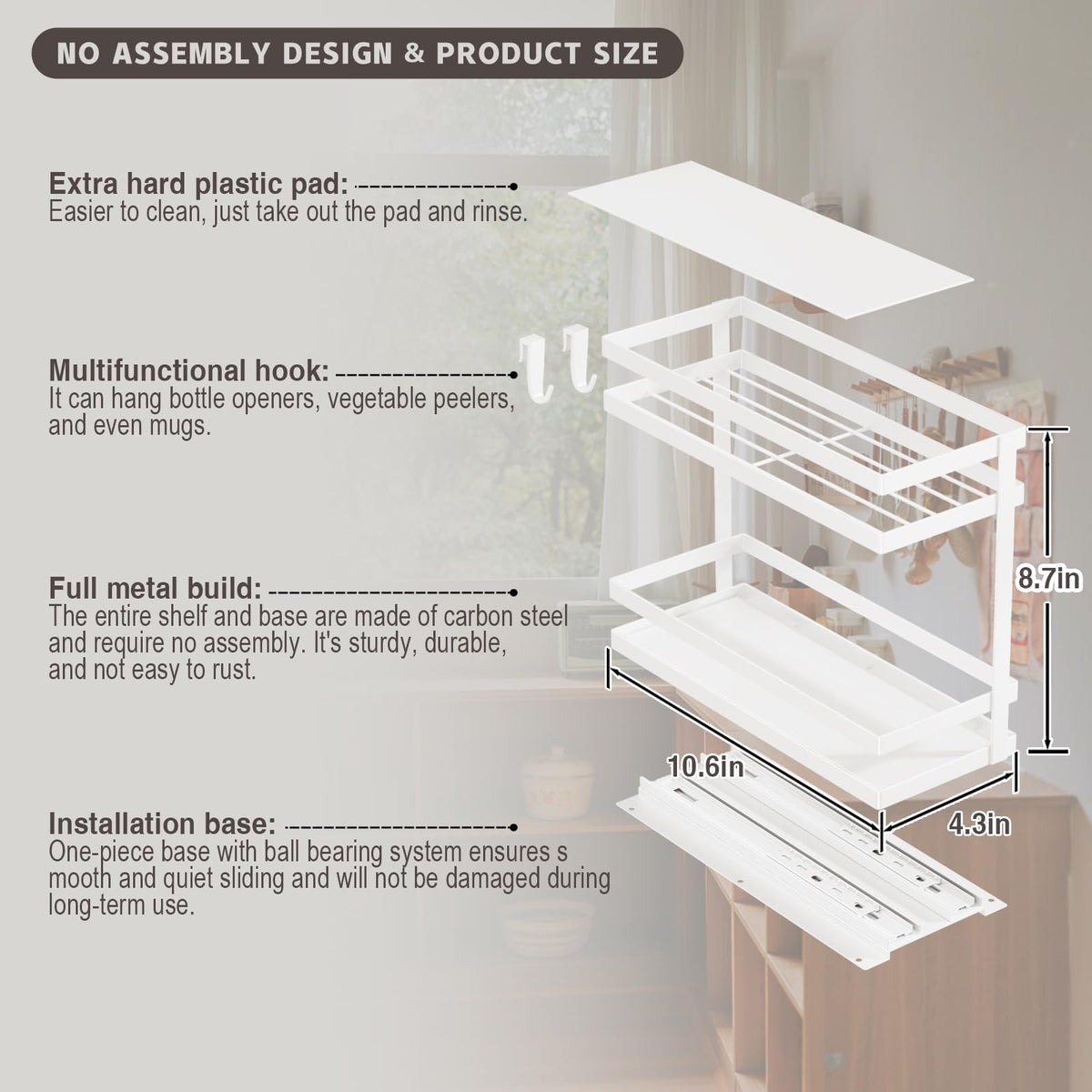 Magheo spice rack with screws and hardware included for secure mounting