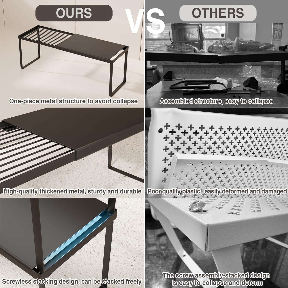 Magheo thickened carbon steel construction distributes weight evenly.