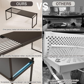 Magheo thickened carbon steel construction distributes weight evenly.