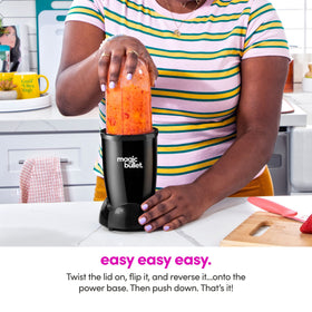 Magic Bullet Stay-Fresh lids keep flavors fresh for later snacking.