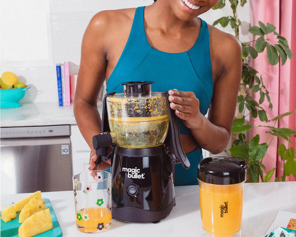 Magic Bullet Mini Juicer dishwasher-safe attachments for easy cleanup