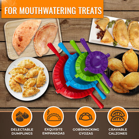 Magic Dumpling Maker Kit momo press shapes authentic dumplings with precise folds.