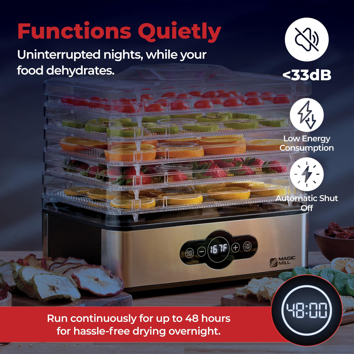 Magic Mill Dehydrator suitable for dog treats and pet friendly snacks