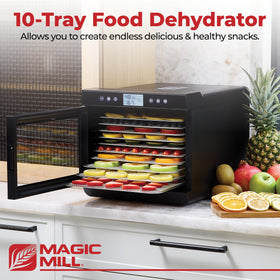 Magic Mill dehydrator rear-mounted fan ensuring consistent drying results