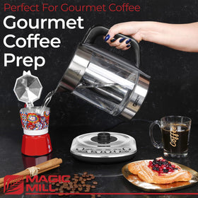 Magic Mill Pro front view featuring sleek, modern kitchen styling