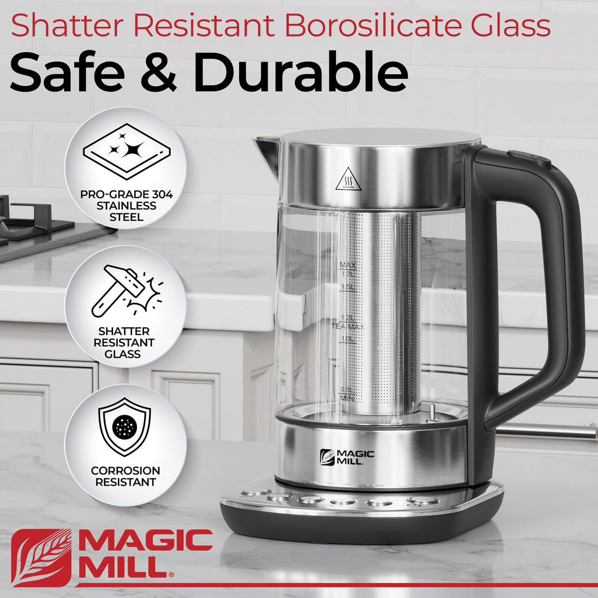 Magic Mill Pro removable infusion filter enables plastic-free brewing