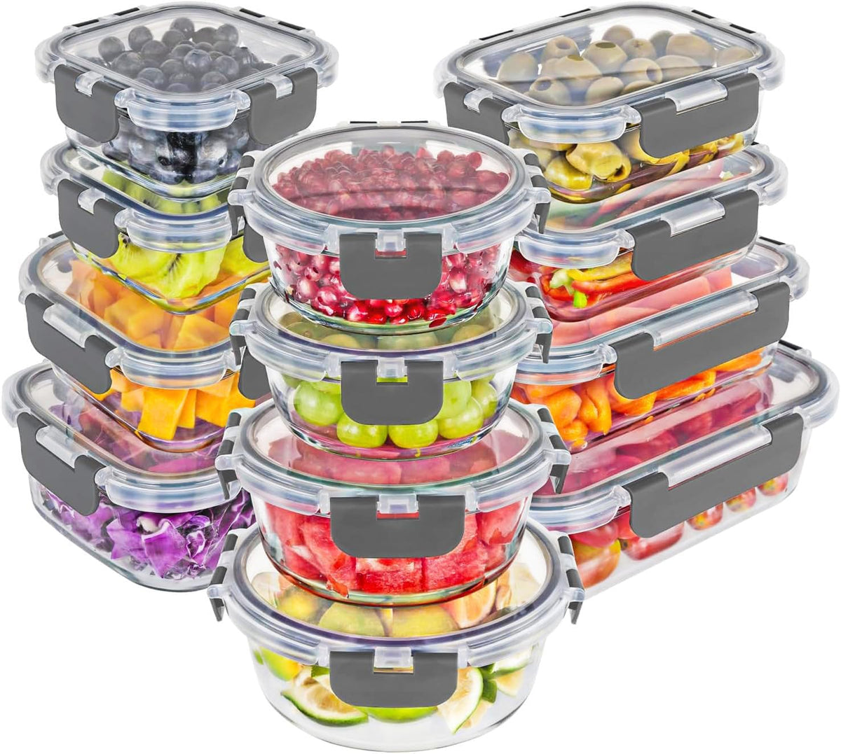 Magic Mill rectangle 35oz 8x6 container ideal for meal prep and portion control.