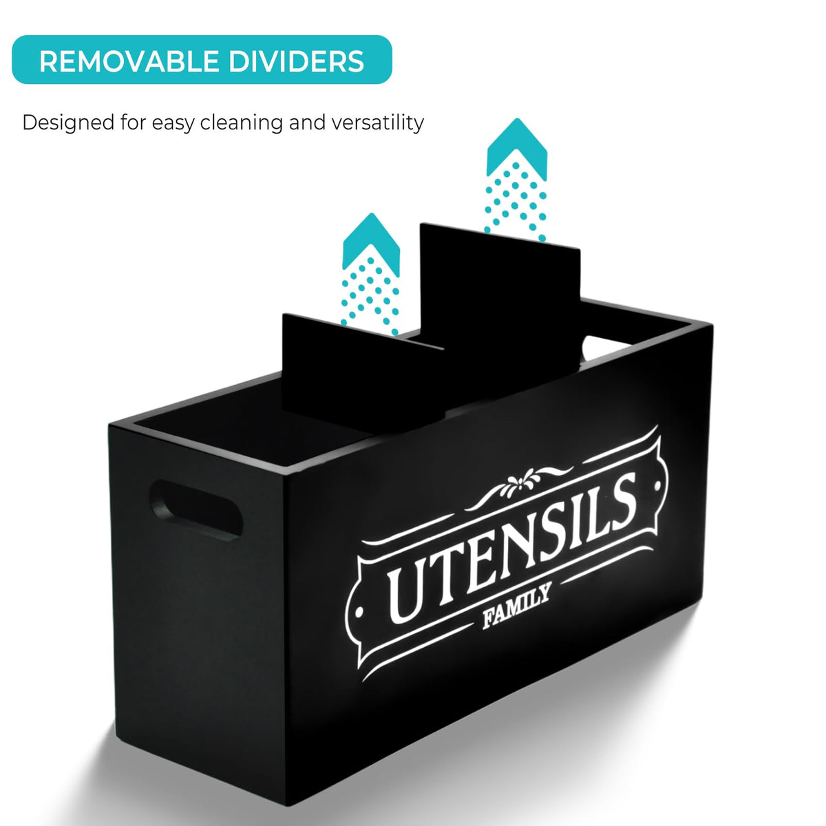 Magic Sewing Machine Utensil Holder on-counter shows rustic black finish and stability.