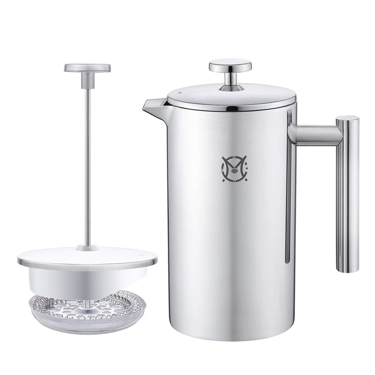MAGICAFÉ French Press with double-walled thermal keeps coffee warm longer