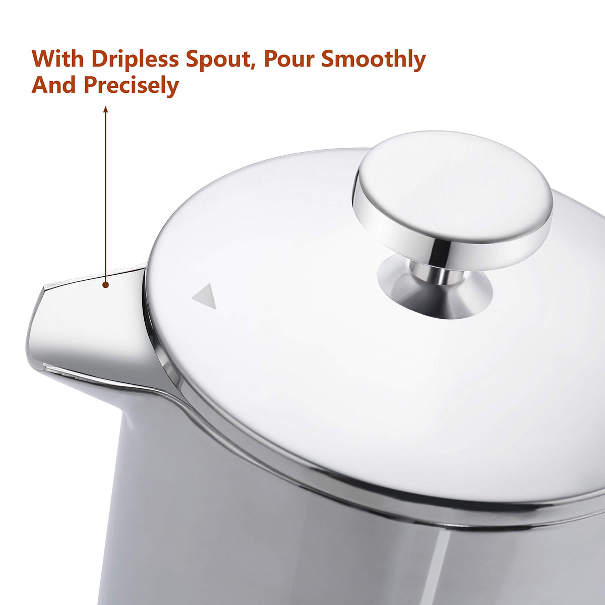 MAGICAFÉ French Press stainless steel with durable mesh filter for smooth brew