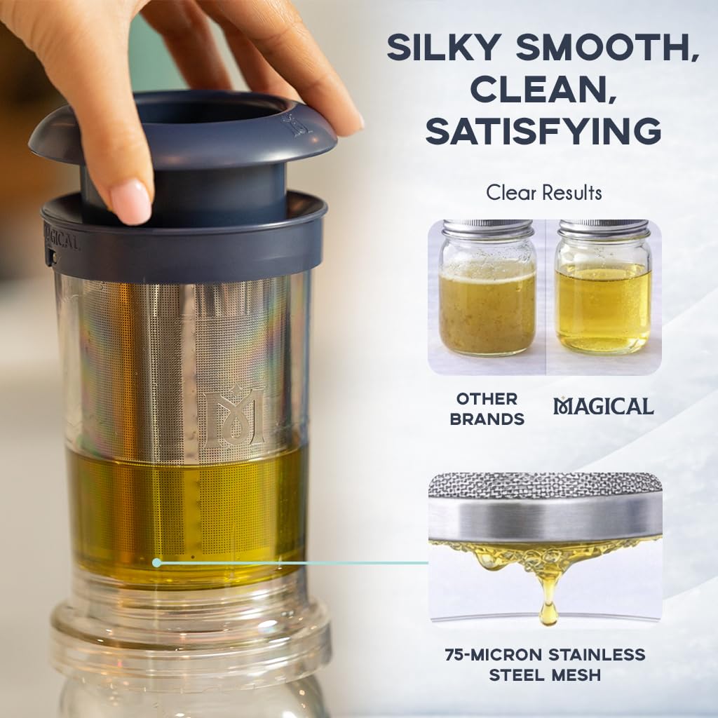 MAGICAL BUTTER filter press dishwasher-safe design simplifies cleaning after infusion.