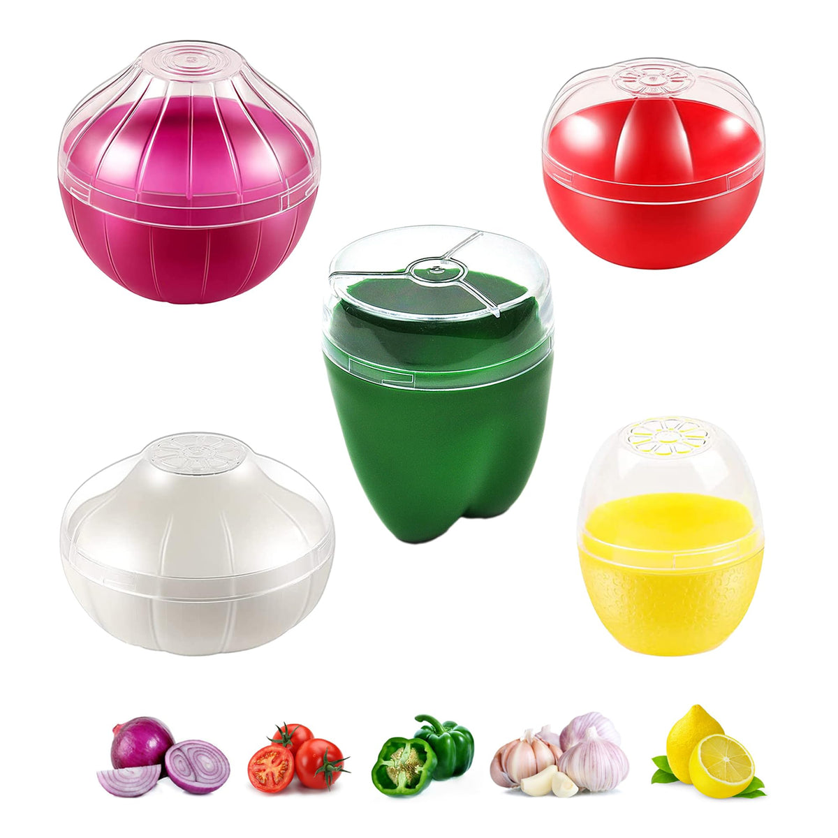 Magicaleast fruit storage box with clear lid keeps produce organized and fresh.