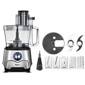 Magiccos 14-cup food processor with bowl showing large capacity for batch prep