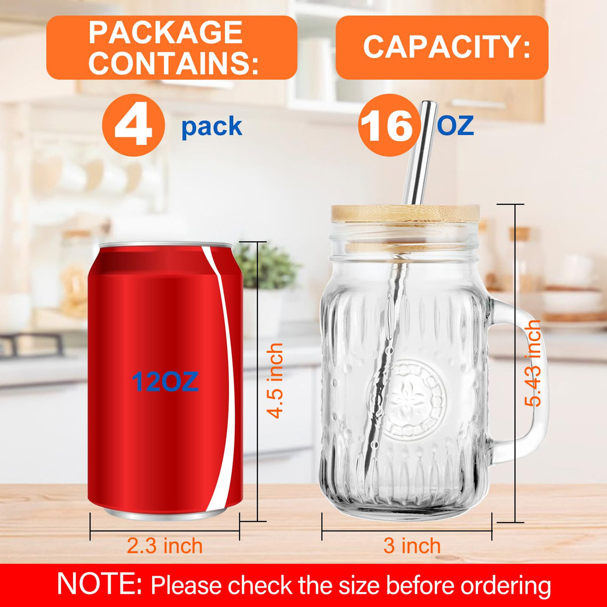 Magicsky mason jar cups ideal for coffee and smoothies versatile use.