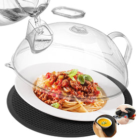 MAGJIUKE microwave splatter cover dome preventing messes during reheating