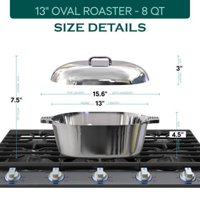 MAGNAWARE Dutch oven with silicone handle covers for safer grip