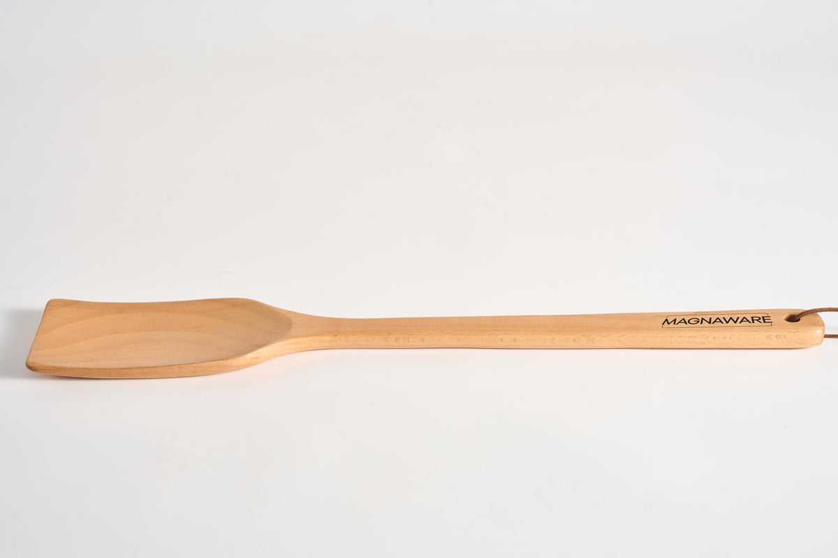 Magnaware grill-friendly wooden spatula suitable for grilling tasks.