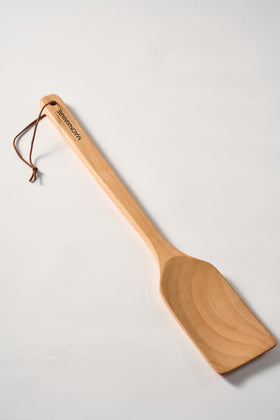 Magnaware outdoor cooking spatula with loop-handle for easy storage.