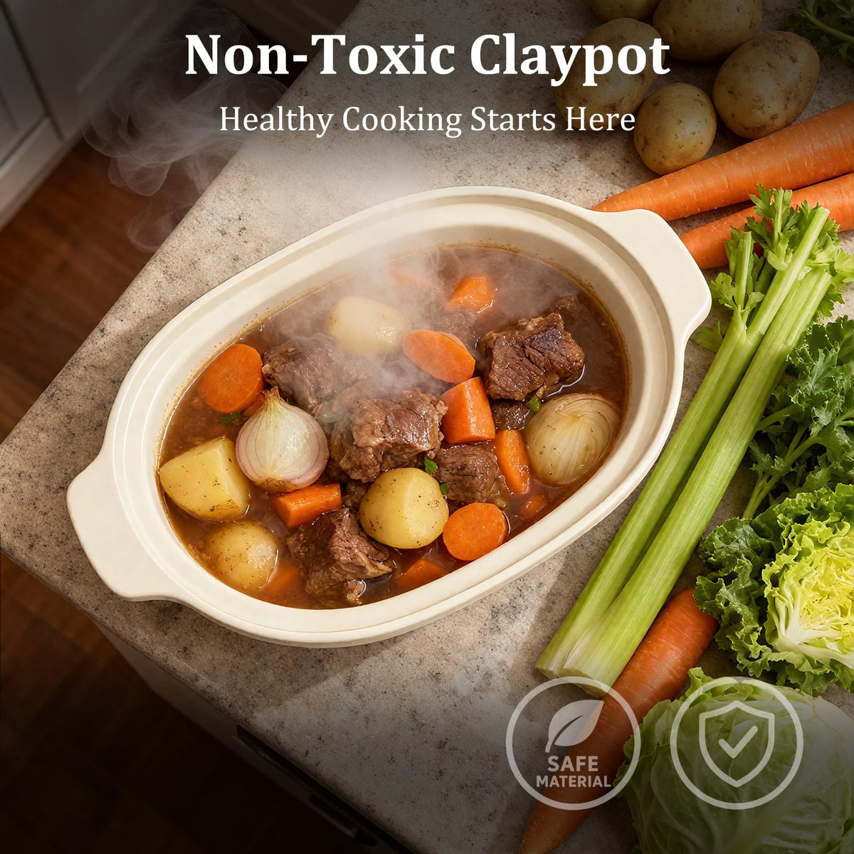Magnifique Delight removable stoneware crock ready for easy cleanup.