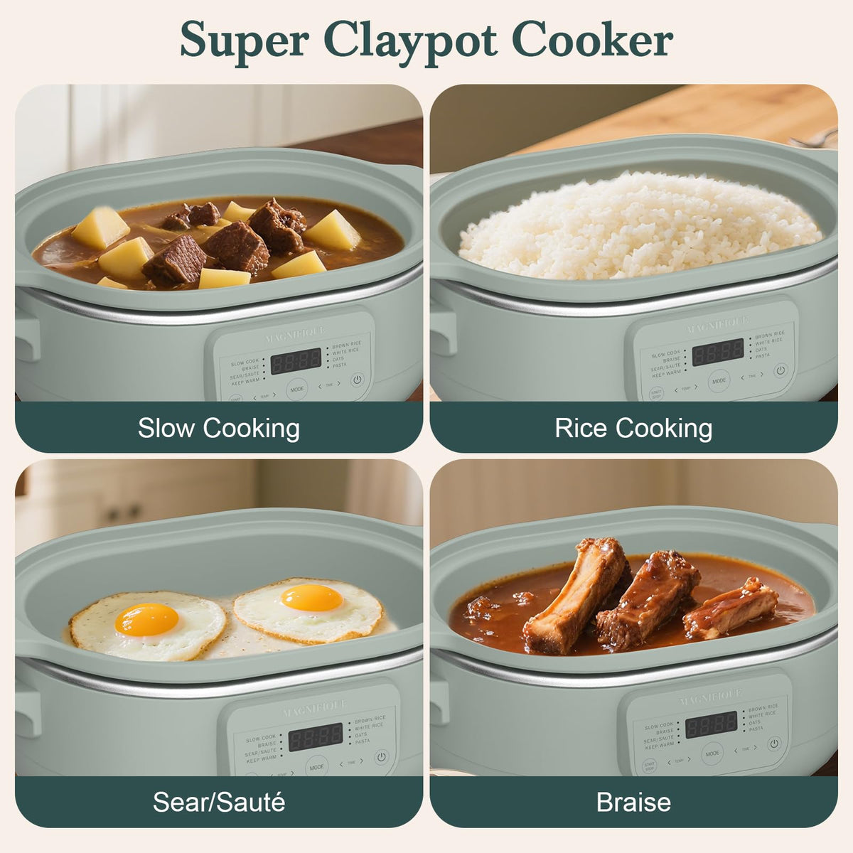 MAGNIFIQUE EXPERIENCE DELIGHT olive 8-in-1 functions for versatile cooking
