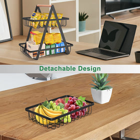 mahueeol metal rectangle basket structure provides stable surface storage.